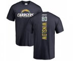 Los Angeles Chargers #80 Kellen Winslow Navy Blue Backer T-Shirt