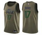 Utah Jazz #17 Ed Davis Swingman Green Salute to Service Basketball Jersey
