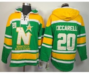 nhl jerseys dallas stars #20 ciccarelli green-yellow[pullover hooded sweatshirt]