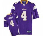 Minnesota Vikings #4 Brett Favre Purple Team Color Premier EQT Throwback Football Jersey