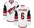 Arizona Coyotes #6 Jakob Chychrun Authentic White Away Hockey Jersey
