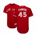Toronto Blue Jays #45 Thomas Pannone Scarlet Alternate Flex Base Authentic Collection Alternate Baseball Player Jersey