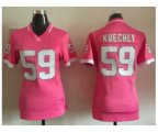 Women Carolina Panthers #59 Luke Kuechly Pink Jerseys