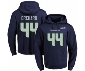 Seattle Seahawks #44 Nate Orchard Navy Blue Name & Number Pullover Hoodie