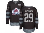 Colorado Avalanche #29 Nathan MacKinnon Black 1917-2017 100th Anniversary Stitched NHL Jersey