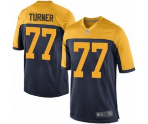 Green Bay Packers #77 Billy Turner Game Navy Blue Alternate Football Jersey