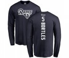 Los Angeles Rams #5 Blake Bortles Navy Blue Backer Long Sleeve T-Shirt