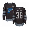 St. Louis Blues #36 Nathan Walker Authentic Black 1917-2017 100th Anniversary Hockey Jersey