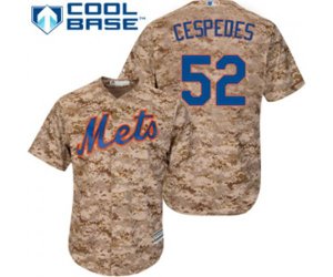 New York Mets #52 Yoenis Cespedes Replica Camo Alternate Cool Base Baseball Jersey