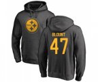 Pittsburgh Steelers #47 Mel Blount Ash One Color Pullover Hoodie