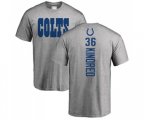 Indianapolis Colts #36 Derrick Kindred Ash Backer T-Shirt