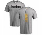 Pittsburgh Steelers #81 Zach Gentry Ash Backer T-Shirt