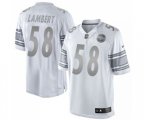 Pittsburgh Steelers #58 Jack Lambert Limited White Platinum Football Jersey