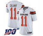 Cleveland Browns #11 Antonio Callaway White Vapor Untouchable Limited Player 100th Season Football Jersey
