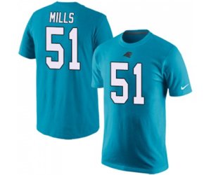 Carolina Panthers #51 Sam Mills Blue Rush Pride Name & Number T-Shirt