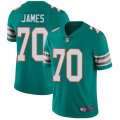 Miami Dolphins #70 Ja'Wuan James Aqua Green Alternate Vapor Untouchable Limited Player NFL Jersey