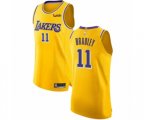 Los Angeles Lakers #11 Avery Bradley Authentic Gold Basketball Jersey - Icon Edition