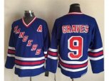 New York Rangers #9 Adam Graves Blue CCM Heroes of Hockey Alumni Stitched NHL Jersey