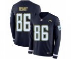 Los Angeles Chargers #86 Hunter Henry Limited Navy Blue Therma Long Sleeve NFL Jersey