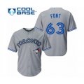 Toronto Blue Jays #63 Wilmer Font Authentic Grey Road Baseball Player Jersey