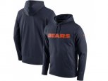 Men Chicago Bears Nike Navy Performance Circuit Wordmark Essential Pullover Hoodie