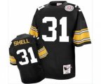 Pittsburgh Steelers #31 Donnie Shell Black Team Color Authentic Throwback Football Jersey