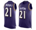 Baltimore Ravens #21 Mark Ingram II Limited Purple Player Name & Number Tank Top Football Jersey