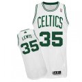 Boston Celtics #35 Reggie Lewis Authentic White Home NBA Jersey