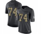 Houston Texans #74 Max Scharping Limited Black 2016 Salute to Service Football Jersey