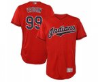 Cleveland Indians #99 Ricky Vaughn Scarlet Alternate Flex Base Authentic Collection Baseball Jersey