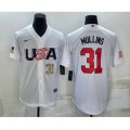 USA Baseball #31 Cedric Mullins Number 2023 White World Classic Stitched Jersey