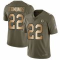 Pittsburgh Steelers #22 Terrell Edmunds Limited Olive Gold 2017 Salute to Service NFL Jersey