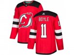 New Jersey Devils #11 Brian Boyle Red Home Authentic Stitched NHL Jersey