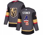 Vegas Golden Knights #4 Clayton Stoner Authentic Gray USA Flag Fashion NHL Jersey