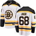Boston Bruins #68 Jaromir Jagr Authentic White Away Fanatics Branded Breakaway NHL Jersey