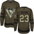 Pittsburgh Penguins #23 Scott Wilson Authentic Green Salute to Service NHL Jersey