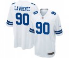 Dallas Cowboys #90 Demarcus Lawrence Game White Football Jersey