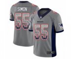 New England Patriots #55 John Simon Limited Gray Rush Drift Fashion Football Jersey