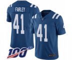Indianapolis Colts #41 Matthias Farley Royal Blue Team Color Vapor Untouchable Limited Player 100th Season Football Jersey