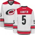 Carolina Hurricanes #5 Noah Hanifin Authentic White Away NHL Jersey