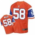 Denver Broncos #58 Von Miller Elite Orange Throwback NFL Jersey