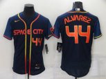 Houston Astros #44 Yordan Alvarez Number 2022 Navy Blue City Connect Flex Base Stitched Baseball Jersey