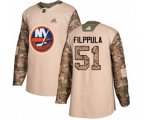 New York Islanders #51 Valtteri Filppula Authentic Camo Veterans Day Practice NHL Jersey