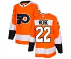 Adidas Philadelphia Flyers #22 Dale Weise Authentic Orange Home NHL Jersey