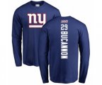 New York Giants #29 Deone Bucannon Royal Blue Backer Long Sleeve T-Shirt
