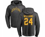 Los Angeles Chargers #24 Trevor Williams Ash One Color Pullover Hoodie