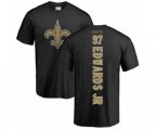 New Orleans Saints #97 Mario Edwards Jr Black Backer T-Shirt