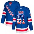 New York Rangers #61 Rick Nash Authentic Royal Blue USA Flag Fashion NHL Jersey