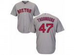 Boston Red Sox #47 Tyler Thornburg Replica Grey Road Cool Base MLB Jersey