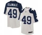 Dallas Cowboys #49 Jamize Olawale Limited White Throwback Alternate Football Jersey